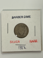 1902 Rare Barber Dime and 1927 Rare Standing Liberty Quarter - 2