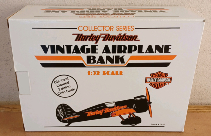 Harley Davidson Airplane Bank Collectible