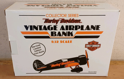 Harley Davidson Airplane Bank Collectible