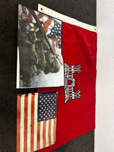 Vintage Army Book, Missouri Flag, Vintage USA Flag