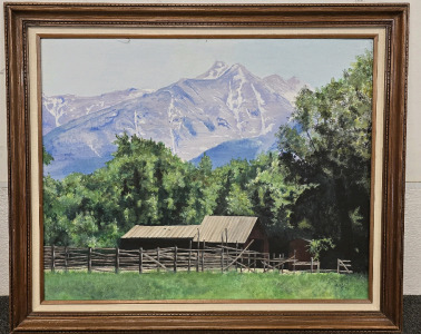 36"x29" Framed Canvas Painting