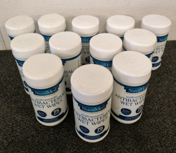 (12)NuvoMed Anti-Bacterial Wipes