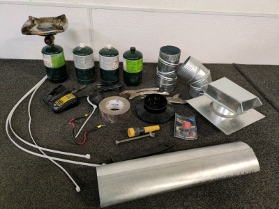 Propane Bottles with Miniature Stove and More