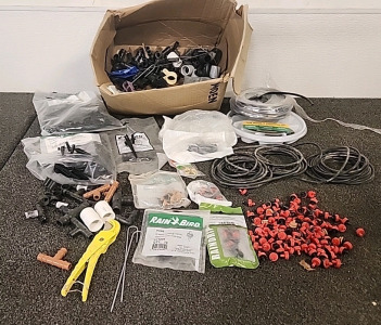 Rain Bird Irrigation Parts .. 1/4" Tubing... 1/2" GPH Pressure Compensating Drippers... Tee's and Y's... 1/4" Tubbing Stake.. And Much More...