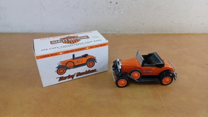 Harley Davidson 1929 Model A Roadster Die-Cast Collectible Coin Bank