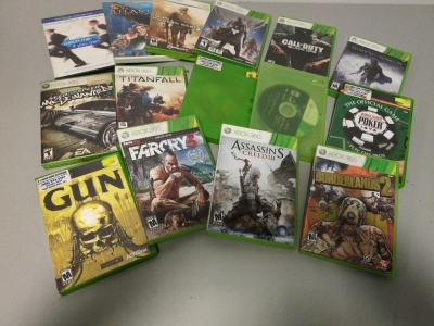 Xbox Games Including Call of Duty Black Ops, Modern Warfare II, and Destiny