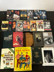Older Books And VHS Including The House Of The Secrn Gables Book, The Journey Movie, And Hook Movie