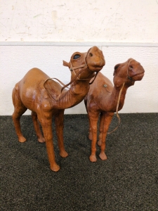 (2) Camel Statues