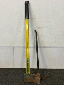 Fiberglass Handle Ax and Crow Bar