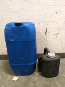 35 Gallon Water Drum and 2.5 Gallon Water Tank