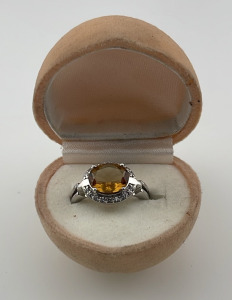 3.15ct. Synthetic Zultanite Ladies Ring Size 7