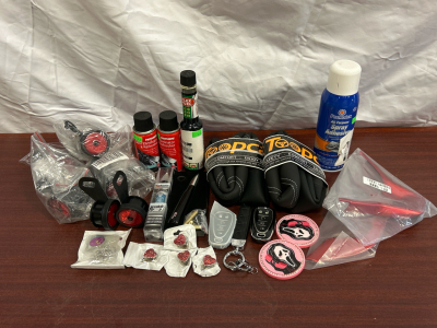 Car Odor Eliminator, Spray Adhesive, Steering Wheel Covers, Mud Flap Reflectors and More