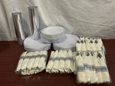 Premium Heavyweight Plastic Dinnerware Set