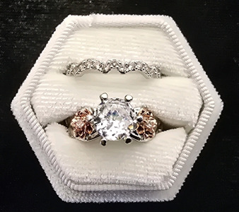 Fashion Ring Set- Silver Tone Floral Pattern