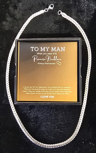Silver Tone Promise Necklace In Box