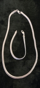 Necklace And Bracelet Set- .925 Sterling Silver