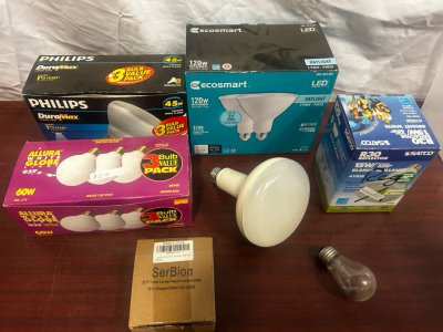 Assorted LightBulbs, Different Brands And Sizes