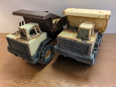 (2) VINTAGE Tonka Dump Trucks