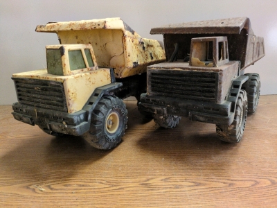 (2) VINTAGE Tonka Dump Trucks