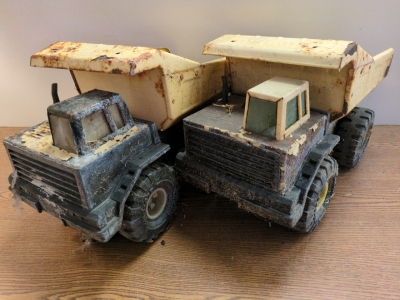 (2) VINTAGE Tonka Dump Trucks