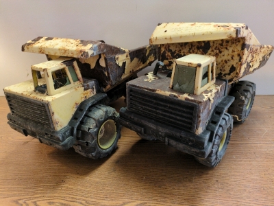 (2) VINTAGE Tonka Dump Trucks