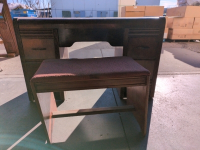 Wooden Desk with Stool