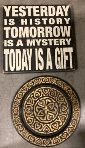 Sign, Watch, & Tray