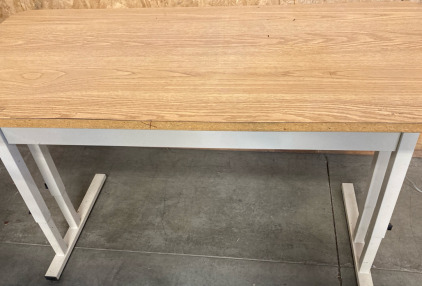 Wooden Table With Metal Legs