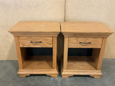 (2) Wooden Night Standa