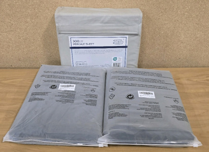 New Percale Sheet 300 Thread Count, (2) New Patio Furniture Covers, 110"L x 84"W x 28"H