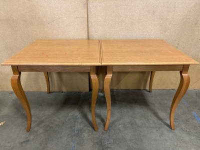 (2) Wooden Table