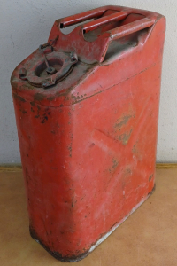 Vintage Military-Style 5-Gallon Metal Jerry Can