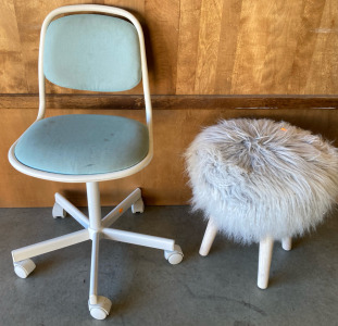 Chair & Furry Stool