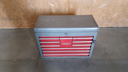 Metal Craftsman Tool Box with Assorted Tools