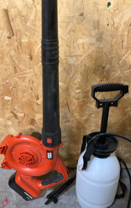 Black Decker Leaf Blower, & Pump Sprayer