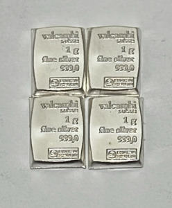 (4) 1 Gram 999.9 Fine Silver Bars