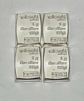 (4) 1 Gram 999.9 Fine Silver Bars