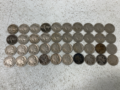 (40) 1925-1936 Buffalo Nickels