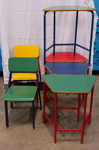 (8) Playful Primary Classroom Set - (4) Chairs (4) Tables