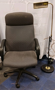 (2) Office Furniture - (1) Rolling Office Chair (1) Floor Lamp