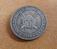 1890 Pirate Skull Coin