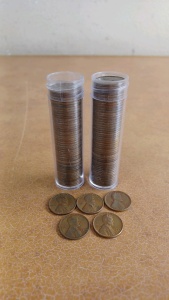 (2) Rolls of Wheat Head Pennies