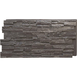48-5/8 in. x 24-3/4 in. Cascade Stacked Stone, StoneWall Faux Stone Siding Panel