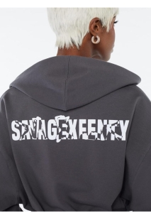 2) Women's Savage X Fenty Showgirl Size M/L Savage Graphic Short Robe (1) Hunter Green (1) Forged Iron