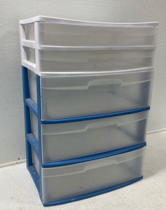 31.5” 5-Drawer Plastic Storage