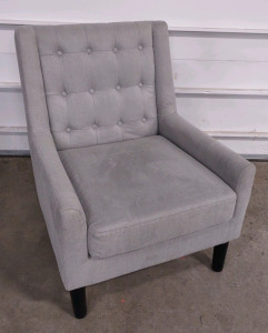 Rosevera Laurent Modern Furniture Living Reading Room Comfy Accent Chair for The Bedroom - Light Gray