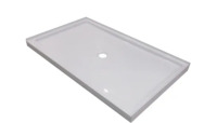 Proflo Hammond 60x32" Rectangular Shower Base White Single Threshold Center Drain #PFSBA6032CHW