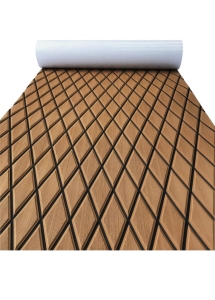 EVA Foam Self Adhesive Boat Foam Brown with Black Seams 75x28 6mm Thick and Rotating Makeup Organizer Shelf 3tier 9x18