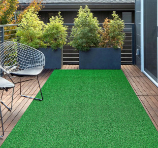 Artificial Green Grass Runner Rug 3&rsquo;x5&rsquo; (r7)