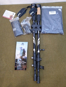 (1) Set Of (2) Trail Buddy Trekking Poles - Lightweight, Collapsible Poles For Snowshoe, Backpacking, Walking, Hiking, 7075 Aluminum with Cork Grip, Black & (1) Dog Raincoat 4XL<br/>